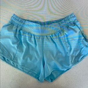 Light Blue Women's Athletic Shorts - Stretch Waistband